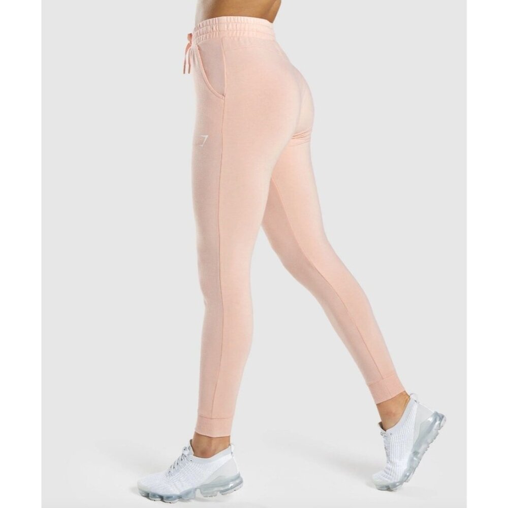 Gymshark Womens Small Jogger Light Pink Stretch‎ Pull On Pants